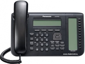 Системный IP телефон Panasonic KX-NT553RUB (фронтальный вид)