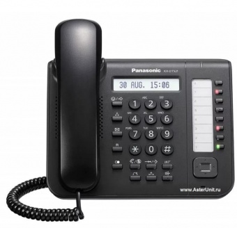 Цифровой системный телефон Panasonic KX-DT521RUB (фронтальный вид)